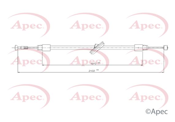 Apec Handbrake Cable CAB1761 - image 2