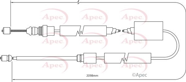 Apec Handbrake Cable CAB1370 - image 2
