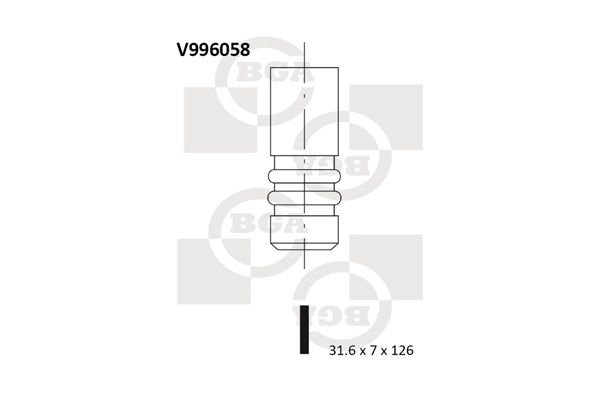 BGA Exhaust Valve V996058 - image 2