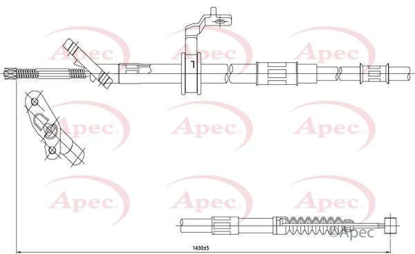 Apec Handbrake Cable CAB1439 - image 2