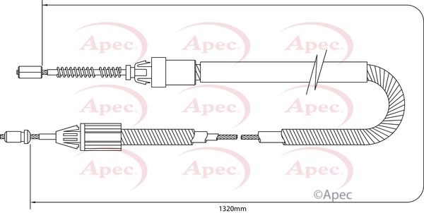 Apec Handbrake Cable CAB1363 - image 2