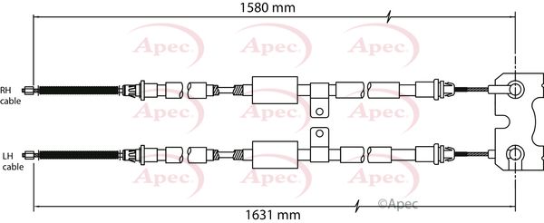 Apec Handbrake Cable CAB1126 - image 2