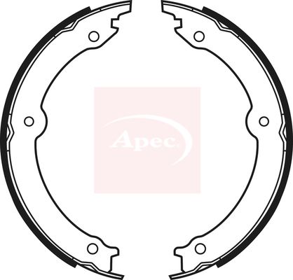 Apec Brake Shoes Set SHU754 - image 2