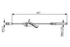 Bosch Handbrake Parking Brake Cable Front Centre 1987482188 thumbnail