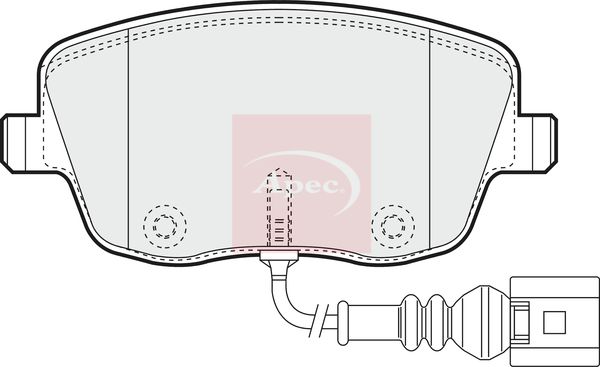 Apec Brake Pads Set PAD1252 - image 2