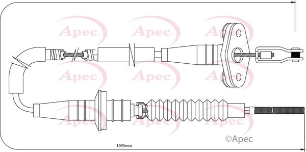 Apec Clutch Cable CAB5008 - image 2