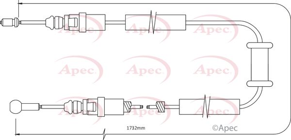 Apec Handbrake Cable CAB1479 - image 2