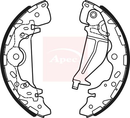 Apec Brake Shoes Set SHU712 - image 2