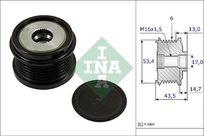 INA Overrunning Alternator Pulley 535023710