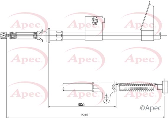 Apec Handbrake Cable CAB1563 - image 2