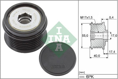 INA Overrunning Alternator Pulley 535033610