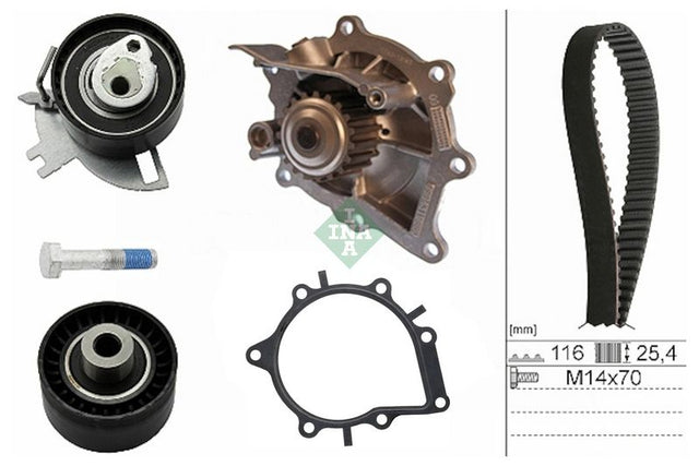 INA Timing Belt Kit & Water Pump 530069130 - image 2