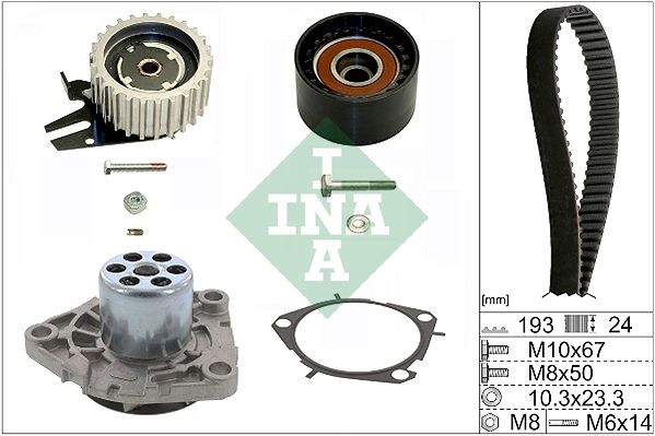 INA Timing Belt Kit & Water Pump 530056130 - image 2