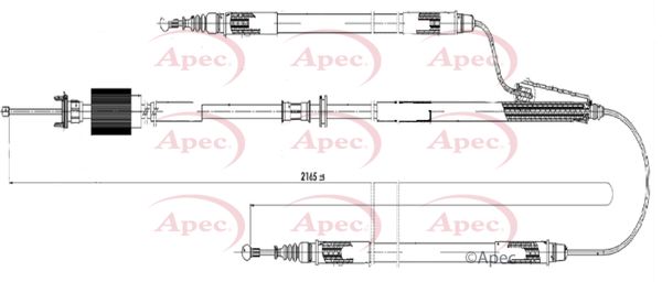 Apec Handbrake Cable CAB1614 - image 2