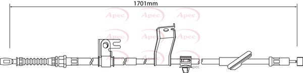 Apec Handbrake Cable CAB1221 - image 2