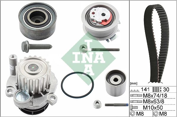 INA Timing Belt Kit & Water Pump 530040530 - image 2