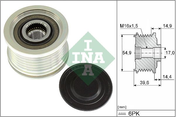 INA Overrunning Alternator Pulley 535036810 - image 2