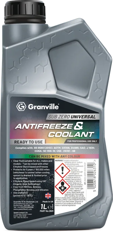 Granville Sub Zero Rtu Universal Antifreeze 1L 2631 - image 2