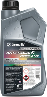 Granville Sub Zero Rtu Universal Antifreeze 1L 2631 - tradevehicleparts.co.uk