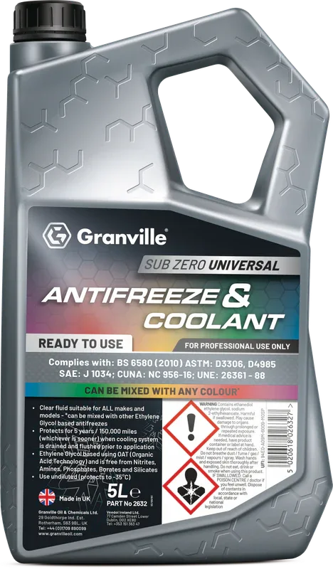Granville Sub Zero Rtu Universal Antifreeze 5L 2632 - image 2