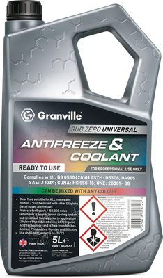 Granville Sub Zero Rtu Universal Antifreeze 5L 2632 - tradevehicleparts.co.uk