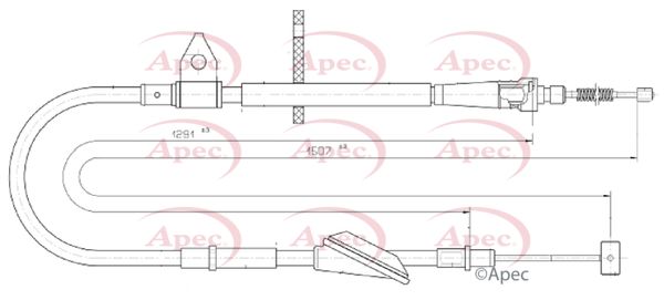 Apec Handbrake Cable CAB1449 - image 2