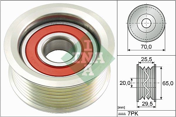 INA Drive Belt Deflection Guide Pulley 532080310 - image 2