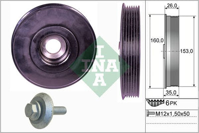 INA Crankshaft Pulley (tvd) 544007920