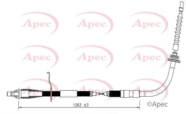 Apec Handbrake Cable CAB1609 - image 2