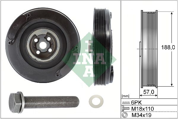 INA Crankshaft Pulley (tvd) 544000220 - image 2