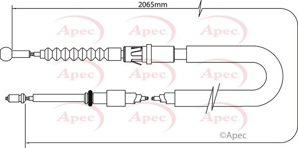 Apec Handbrake Cable CAB1047 - image 2