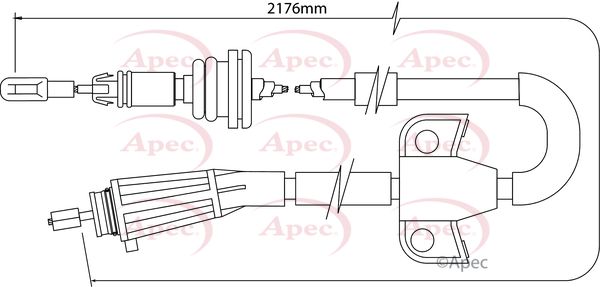 Apec Handbrake Cable CAB1513 - image 2