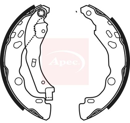 Apec Brake Shoes Set SHU657 - image 2