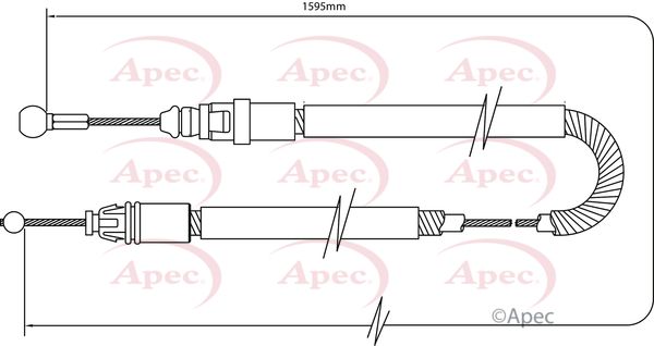 Apec Handbrake Cable CAB1492 - image 2