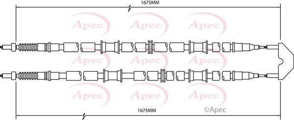 Apec Handbrake Cable CAB1499 - image 2