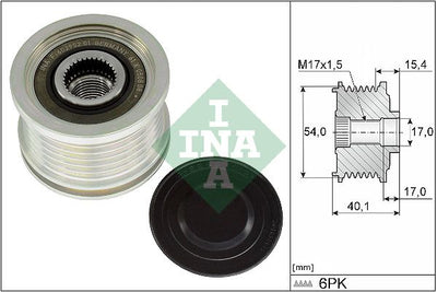 INA Overrunning Alternator Pulley 535031710