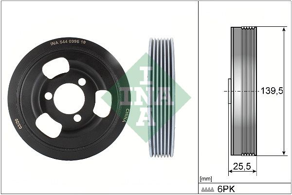 INA Crankshaft Pulley (tvd) 544009610 - image 2