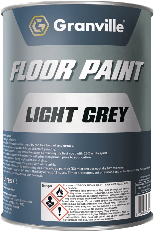Granville Light Grey Floor Paint 5 Litre 3001B - image 2
