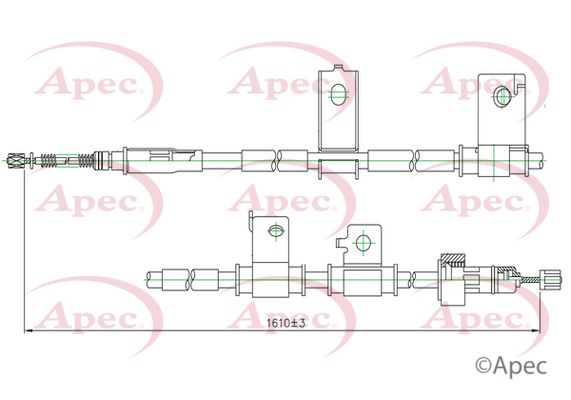 Apec Handbrake Cable CAB1229 - image 2