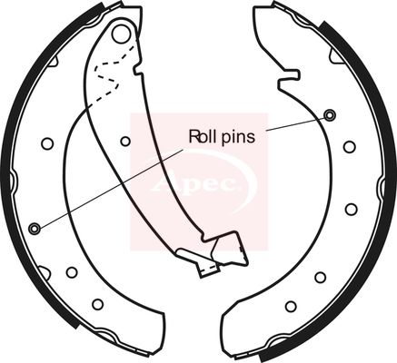 Apec Brake Shoes Set SHU538 - image 2