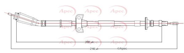 Apec Handbrake Cable CAB1857 - image 2