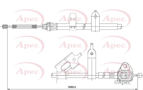 Apec Handbrake Cable CAB1568 - image 2