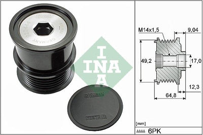 INA Overrunning Alternator Pulley 535028410