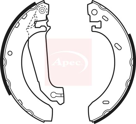 Apec Brake Shoes Set SHU489 - image 2