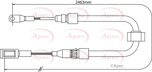 Apec Handbrake Cable CAB1283 - image 2