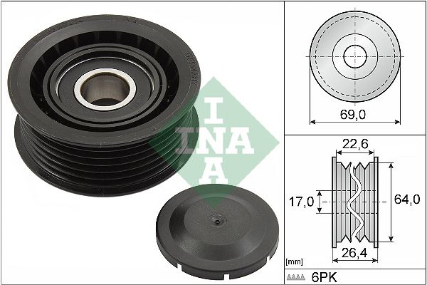 INA Drive Belt Deflection Guide Pulley 532016010 - image 2