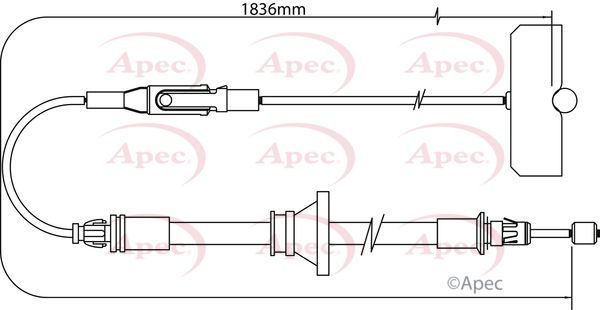 Apec Handbrake Cable CAB1313 - image 2