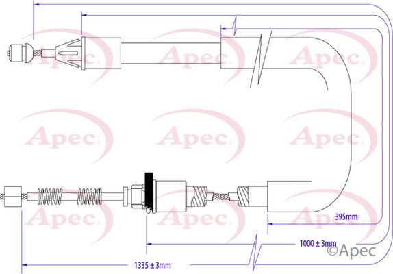 Apec Handbrake Cable CAB1365 - image 2