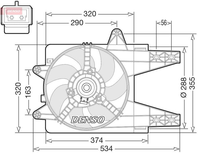 Denso Radiator Cooling Fan DER09080 - image 2