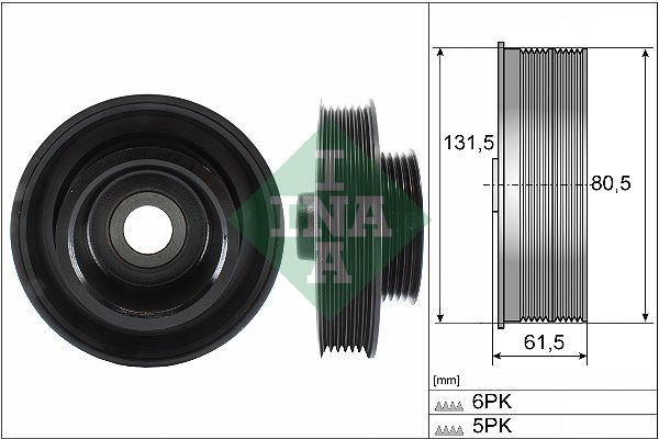 INA Crankshaft Pulley (tvd) 544014110 - image 2